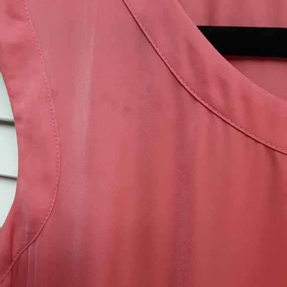 Loft Coral Sleeveless Dress with tie Small - Picture 6 of 6